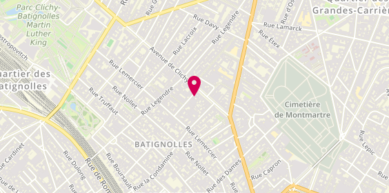 Plan de BRUGES-CHAILLOUS Marine, 3 Rue Jacquemont, 75017 Paris