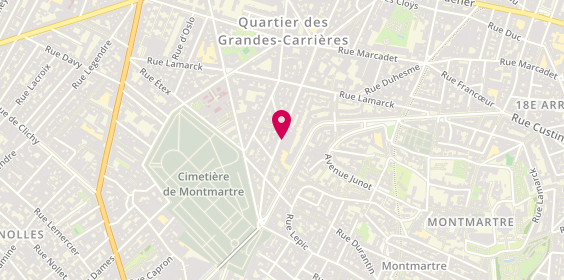 Plan de PESTOURIE Marion, 30 Rue Damremont, 75018 Paris