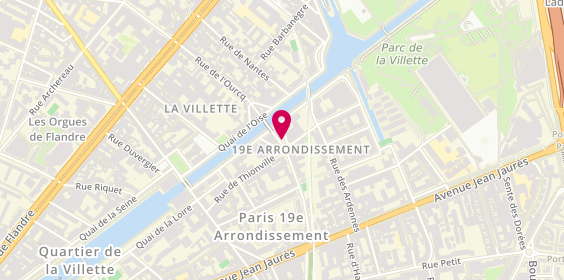 Plan de CLAUDE Marie Morgane, 24 Rue de l'Ourcq, 75019 Paris