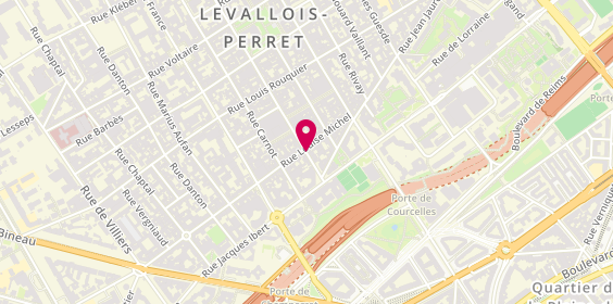 Plan de YVER Martine, 8 Rue Gabriel Péri, 92300 Levallois-Perret