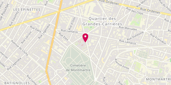 Plan de LEBOUTEILLER Magali, 23 Rue Joseph de Maistre, 75018 Paris