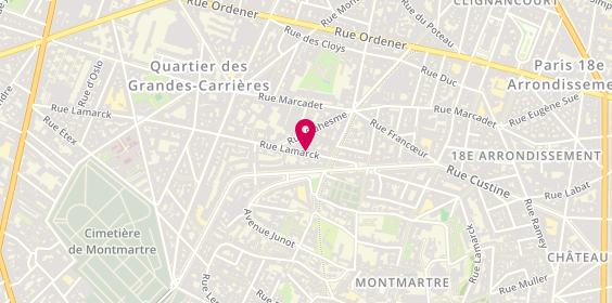 Plan de ESCOUBES Benoît, 84 Rue Lamarck, 75018 Paris