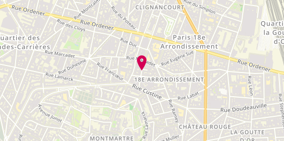 Plan de BOLLART Pierre-Henri, 12 Rue Hermel, 75018 Paris