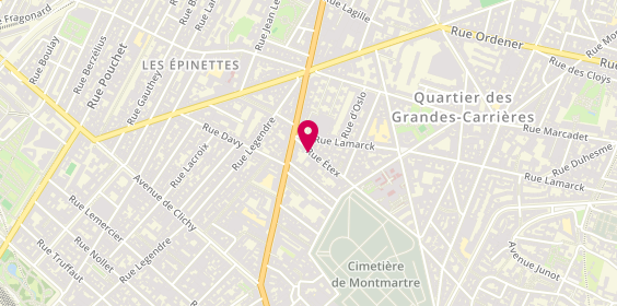 Plan de LE BAIL Delphine, 21 Rue Etex, 75018 Paris