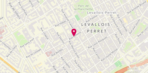 Plan de DE BELSUNCE Astrid, 14 Bis Rue Voltaire, 92300 Levallois-Perret