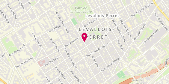 Plan de SZPIRO BESNAINOU Sophie, 54 Rue Carnot, 92300 Levallois-Perret