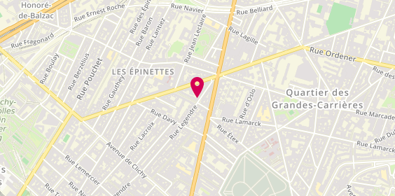 Plan de FOUGEROUD Chloé, 181 Rue Legendre, 75017 Paris