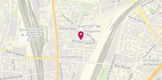 Plan de SEUR Raphaël, 54 Rue Pajol, 75018 Paris