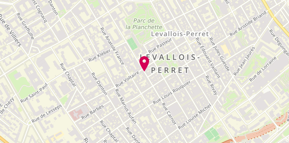 Plan de LÉVY Eva, 58 Rue Carnot, 92300 Levallois-Perret