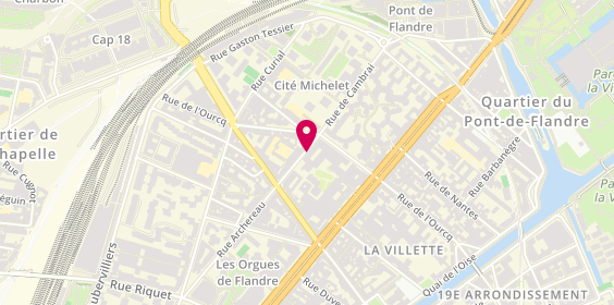 Plan de ANDORRE Philippe, 72 Rue Archereau, 75019 Paris