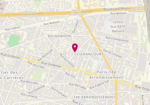 Plan de BEAUQUIS Sylvane, 81 Rue Duhesme, 75018 Paris