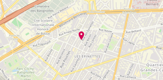 Plan de ARANIAS Déborah, 21 Rue des Epinettes, 75017 Paris