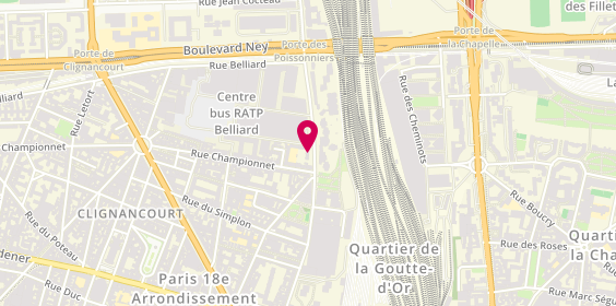 Plan de PUJOL Abdul, 139 Rue des Poissonniers, 75018 Paris
