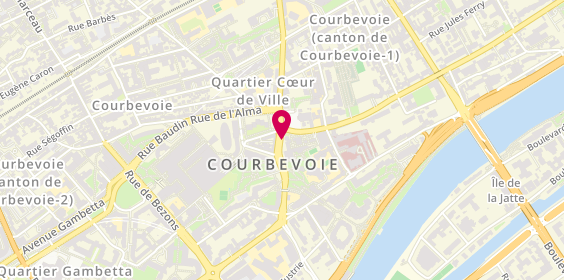Plan de BROTTES Sylvie, 16 Rue de l'Hotel de Ville, 92400 Courbevoie