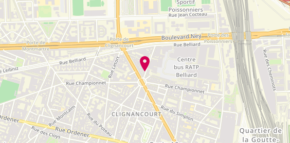Plan de OUNACER Nawal, 125 Rue du Mont Cenis, 75018 Paris