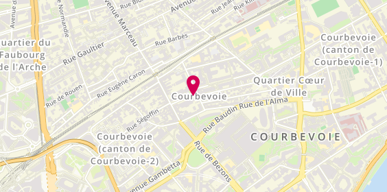Plan de CROS Benoît, 8 Rue Napoleon Roinard, 92400 Courbevoie