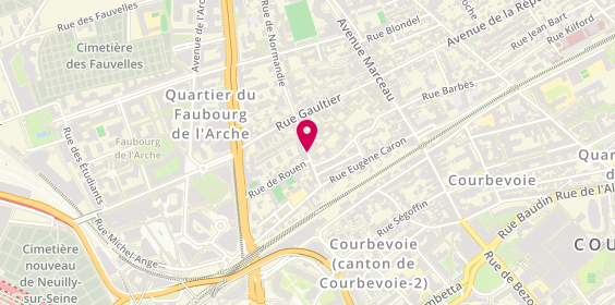 Plan de GAUDIER Lucie, 13 Rue de Normandie, 92400 Courbevoie