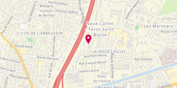 Plan de OUILLON Léa, 2 Avenue Jean Moulin, 93140 Bondy