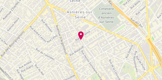 Plan de ROUANET Lorène, 55 Rue du Reverend Pere Christian Gilbert, 92600 Asnières-sur-Seine