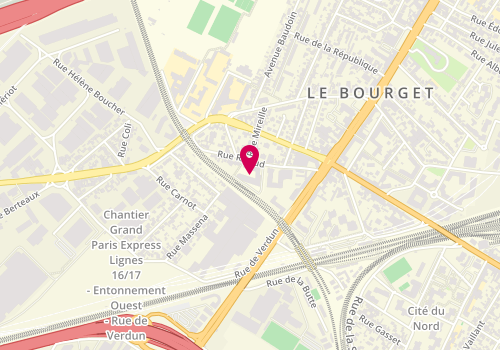 Plan de CHUINE Roxane, 7 Rue Rigaud, 93350 Le Bourget