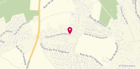 Plan de BOURRELLY SUTOUR Laetitia, 575 Rue de la Clementerie, 78670 Villennes-sur-Seine
