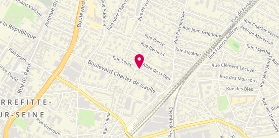 Plan de OUAHMANI Eva, 32 Rue Charles Perrin, 93380 Pierrefitte-sur-Seine