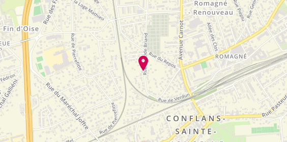 Plan de GENTE Sylvain, 19 Rue Aristide Briand, 78700 Conflans-Sainte-Honorine