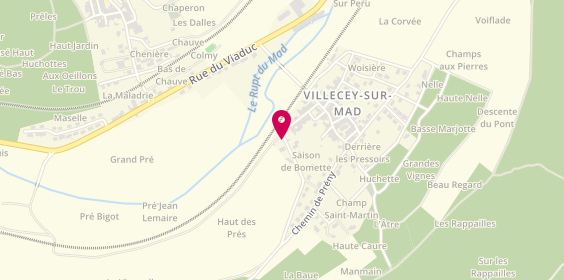 Plan de DEGRAVE Claire, 5 Bis Rue Chèvrefeuille, 54890 Villecey-sur-Mad