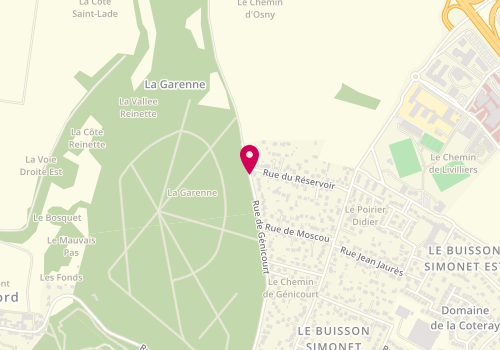 Plan de GILSON Delphine, 100 Rue de Genicourt, 95520 Osny