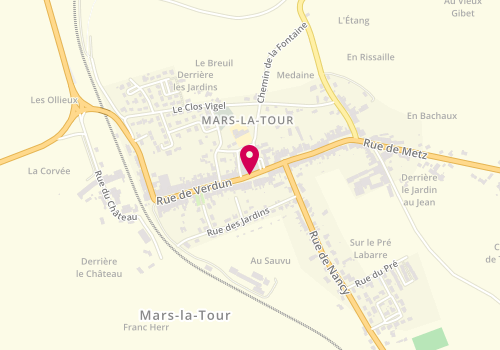 Plan de HOUVER Maxime, 10 Rue de Verdun, 54800 Mars-la-Tour