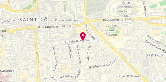 Plan de BRUN-BINET Emilie, 102 Rue de la Marne, 50000 Saint-Lô