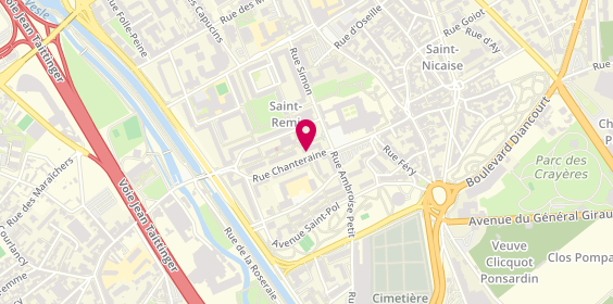 Plan de COGNIARD Lorène, 2 Bis Rue de Chanteraine, 51100 Reims