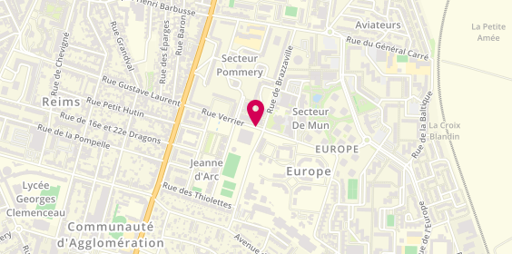 Plan de MARTIN Didier, 37 Rue Verrier, 51100 Reims