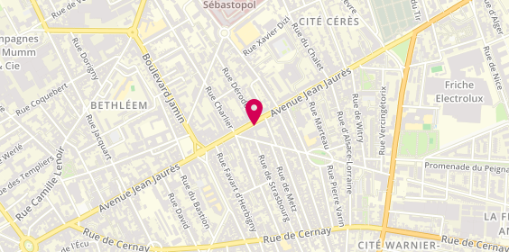 Plan de DAL SANTO SYLVIE, 154 Avenue Jean Jaurès, 51100 Reims
