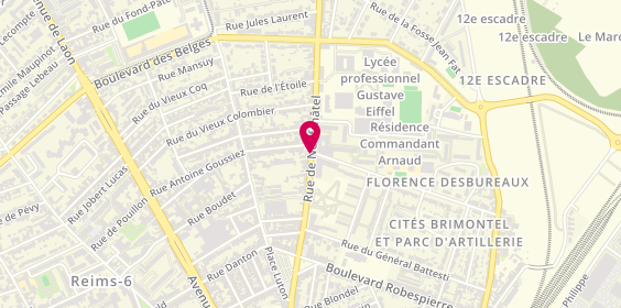 Plan de HIPPOLYTE Florian, 63 Rue de Neufchatel, 51100 Reims