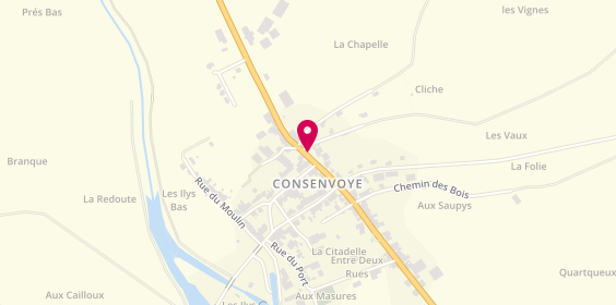 Plan de PECHEUX-CHEVALIER Eloïse, 9 Route Nationale, 55110 Consenvoye
