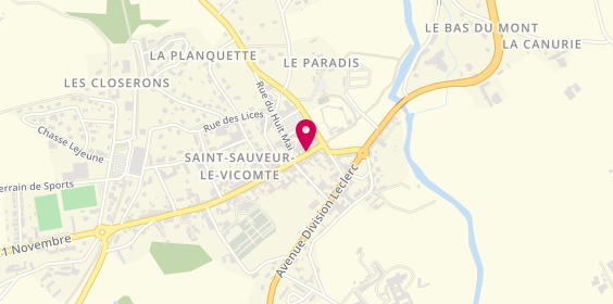 Plan de CAMU VEYRIERES Manon, 16 Rue Albert Ferey, 50390 Saint-Sauveur-le-Vicomte