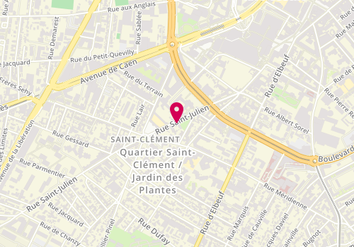Plan de LEBORGNE Laurane, 133 Rue Saint Julien, 76100 Rouen