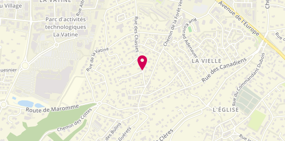 Plan de LECLERC Noémie, 11 Rue des Chasses, 76130 Mont-Saint-Aignan