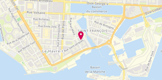 Plan de LECOEUR Julie, 95 Rue Saint Jacques, 76600 Le Havre