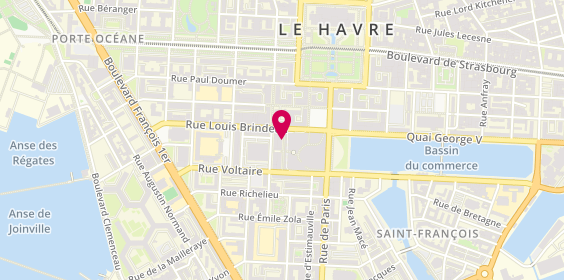 Plan de HENOCQUE-QUESNEL Isabelle, 45 Rue Racine, 76600 Le Havre