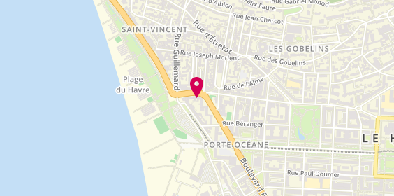 Plan de JACQUEL Pascale, 16 Rue Frédéric Bellanger, 76600 Le Havre