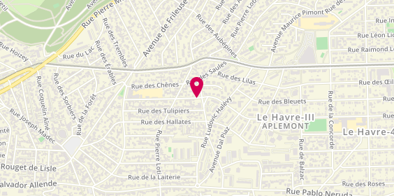 Plan de LAUREAU Olivier, 50 Rue Maurice Bouchor, 76610 Le Havre