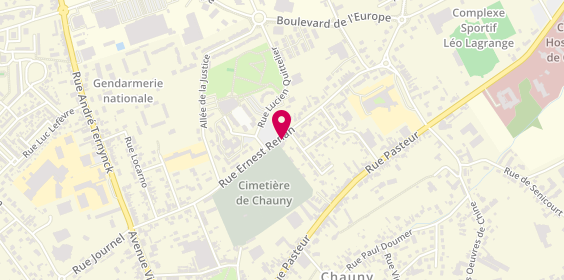 Plan de HOFFMANN Delphine, 6 Rue Ernest Renan, 02300 Chauny
