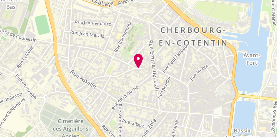 Plan de LEROUGE Catherine, 25 Rue de L 'Ancien Hôtel Dieu, 50100 Cherbourg-en-Cotentin