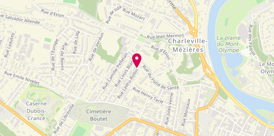 Plan de POTHIER Clara, 49 Rue Ledru Rollin, 08000 Charleville-Mézières