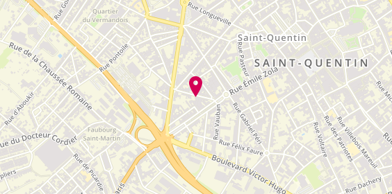 Plan de GAUSSIN Bénédicte, 13 Bis Rue Jacques Lescot, 02100 Saint-Quentin