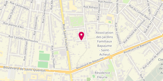 Plan de DELBARRE Isabelle, 38 Rue Saint Hubert, 80000 Amiens