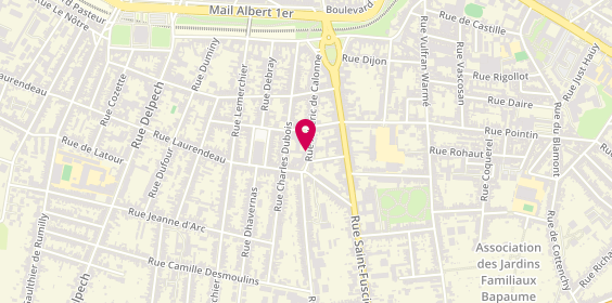 Plan de NOGUES Aurélie, 54 Rue Alberic de Calonne, 80000 Amiens