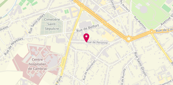 Plan de DANJOUX Aurélie, 81 Rue de Peronne, 59400 Cambrai
